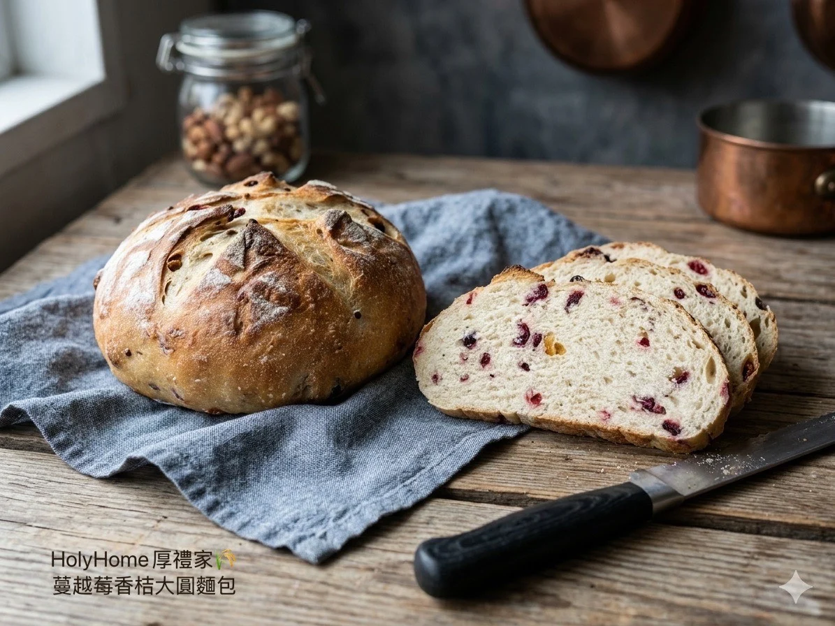 蔓越莓香桔大圓麵包
